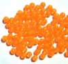 100 6mm Acrylic Transparent Bright Orange